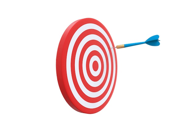 Dart game Arrows - 3D Illustration - poor skilled