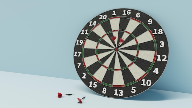 dart game board 3d rendering