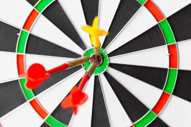 Dartboard business success concept