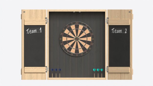 Dartboard Cabinet Minimalist Open 3D model