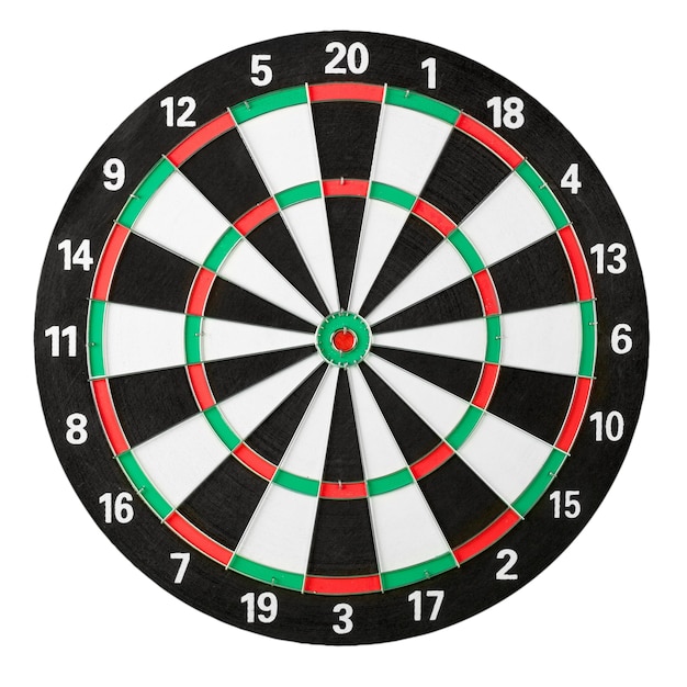 Dartboard isolated on white background