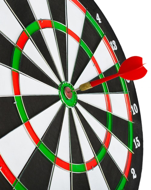 Dartboard with darts