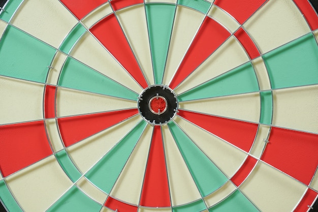 Photo dartboard with red target point in the center