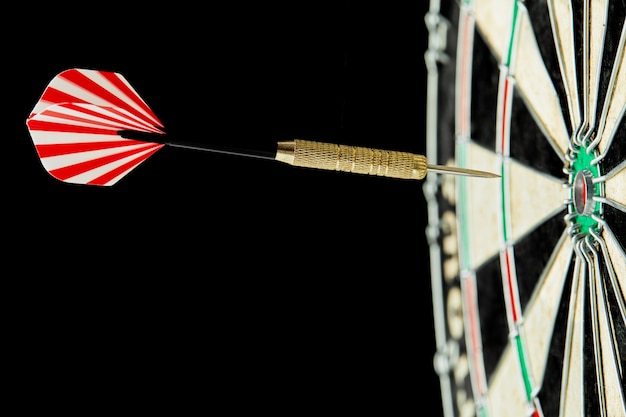 Darts in the center of the board