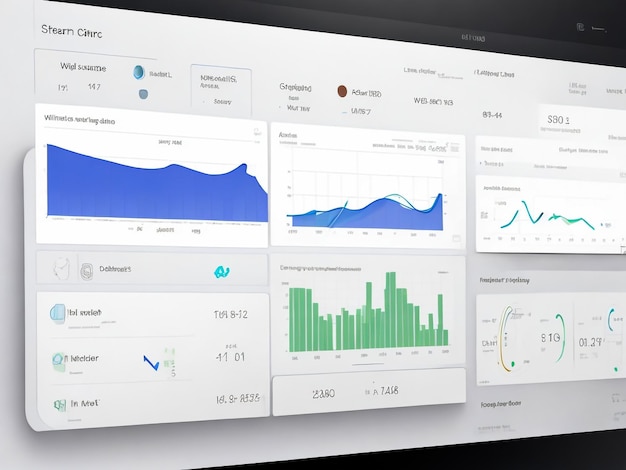 Photo dashboard template with charts to customize