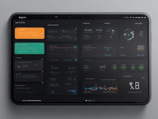 Dashboard template with graphs and charts Infographic power bi