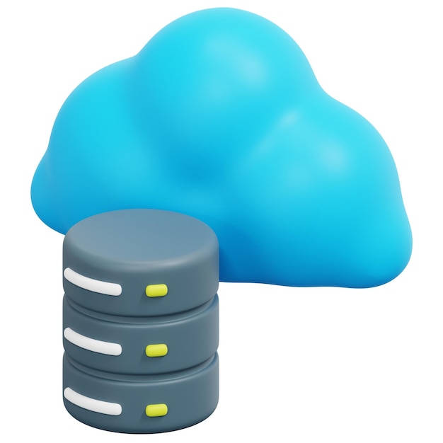 data 3d render icon illustration