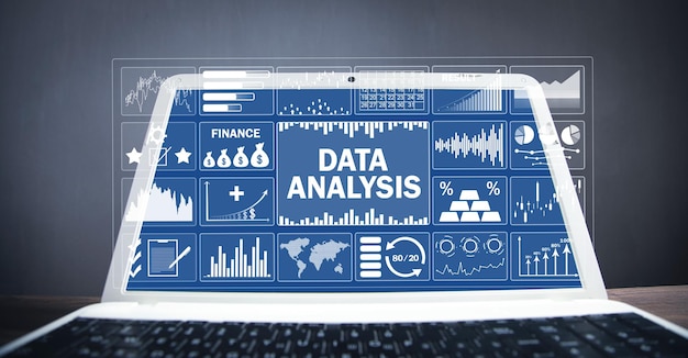 Foto analisi dei dati concetto aziendale finanza