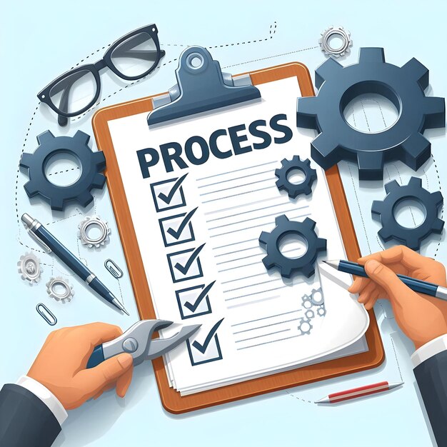 data analysis concept isolated bar graph and magnifying glass vector design for operational managem