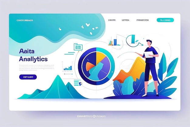 Photo data analysis concept with characters can use for web banner infographics hero images illustration white background