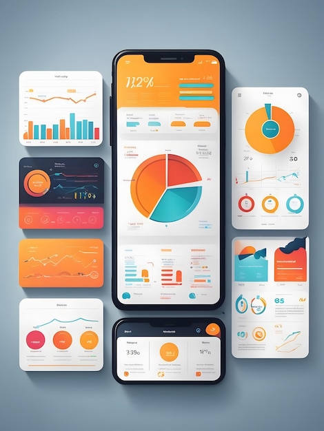 Data analysis concept with characters Data visualization concept Financial analytic