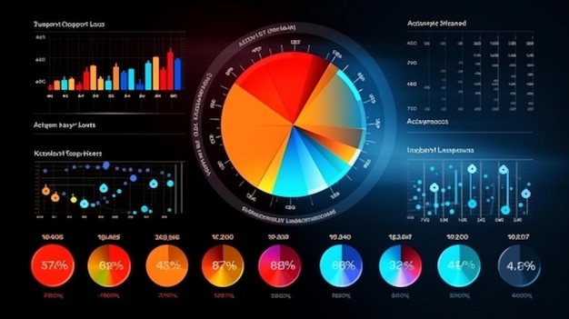 data analytics report Infographic with graph