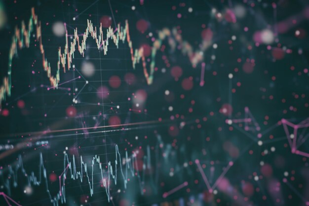 Data analyzing in Forex, Commodities, Equities, Fixed Income and Emerging Markets: the charts and summary info show about "Business statistics and Analytics value" - Wealth management concept.