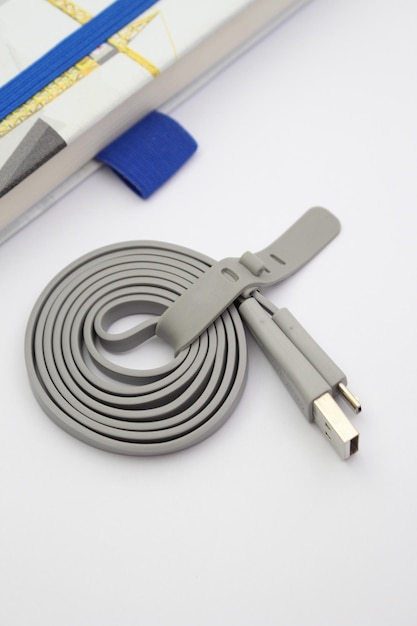 Photo data cable grey color spiral