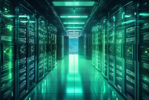 Data center computer racks in network security services generative ai