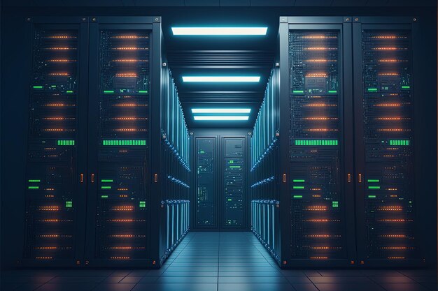 サーバー ストレージ ソリューション Generative Ai を備えたデータ センター コンピューター大規模施設