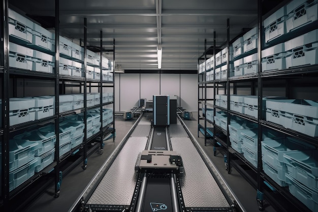 Data center with robotic systems for pick pack and ship operations