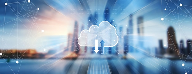 Data cloud virtueel scherm