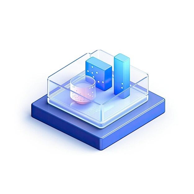Premium AI Image | A data dashboard icon isometric illustration