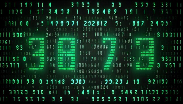 Data from a digital stream or binary code on a matrix background with vector digits from virtual security technology Generative AI sometimes known as binary code or green numbers