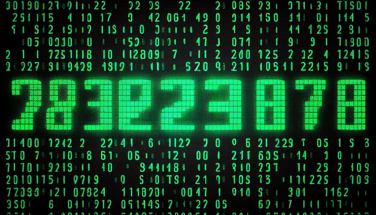 Photo data from a digital stream or binary code on a matrix background with vector digits from virtual security technology generative ai sometimes known as binary code or green numbers