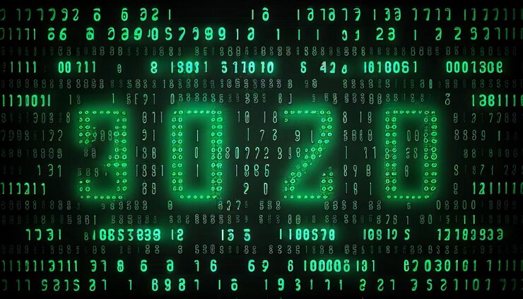 Photo data from a digital stream or binary code on a matrix background with vector digits from virtual security technology generative ai sometimes known as binary code or green numbers