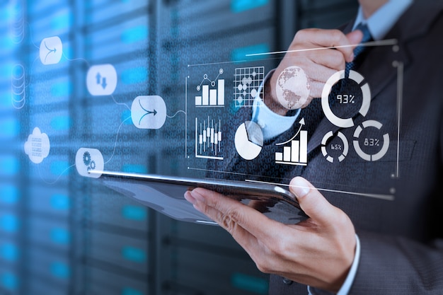 Data management system (dms) with business analytics concept.