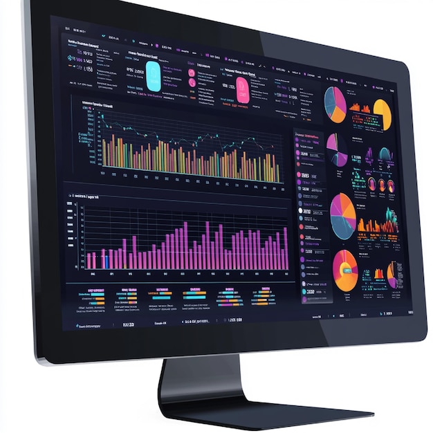 a data mining dashboard displaying realtime analytics from multiple data sources