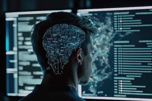 data mining technician analyzing and interpreting complex data sets to generate meaningful insights created with generative ai