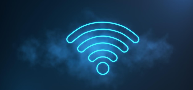 Data radio concept concept of wireless data transmission wifi 6 6g 3d render