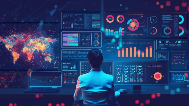 วิทยาศาสตร์ข้อมูลและเทคโนโลยีข้อมูลขนาดใหญ่ นักวิทยาศาสตร์คอมพิวเตอร์วิเคราะห์และแสดงภาพชุดข้อมูลที่ซับซ้อนบนคอมพิวเตอร์ การขุดข้อมูลปัญญาประดิษฐ์การเรียนรู้ของเครื่องการวิเคราะห์ธุรกิจ