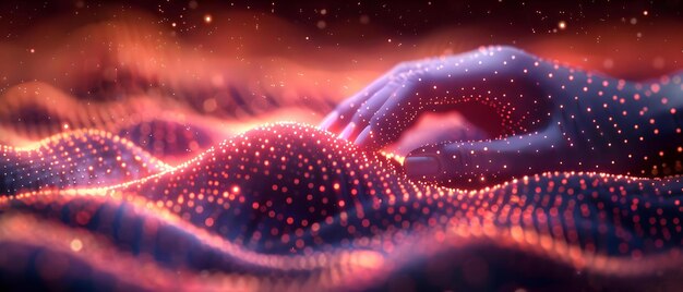 data science tech for analyzing and visualizing complex data sets with touchscreens concept data science technology analyzing data visualizing data touchscreens