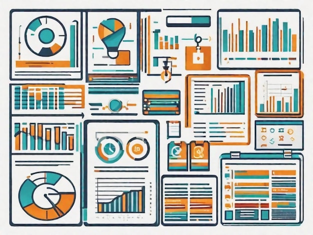 Foto scienziato dei dati che analizza set di dati complessi