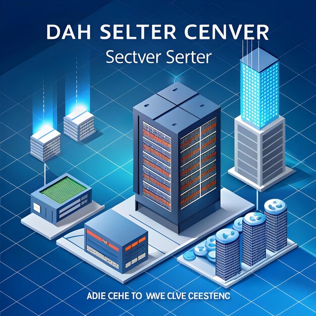 Data server data center architecture and design premium ai generated