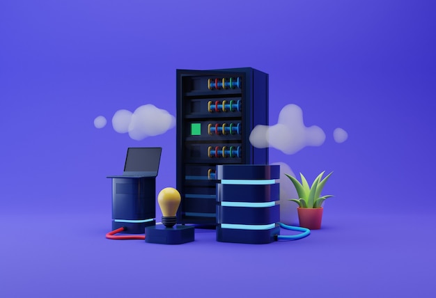 Photo data servers illustration