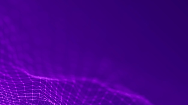 data technology illustration abstract futuristic background wave with connecting dots and lines on dark background wave of particles