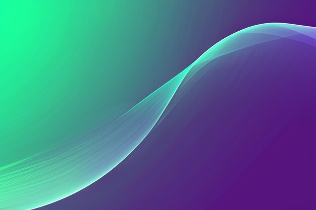 Технология передачи данных, звуковая волна, космическая трансформация. Абстрактная зелено-фиолетовая синяя волна.