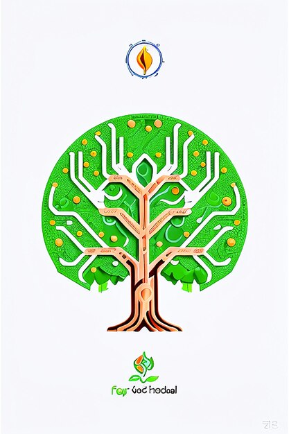 Логотипы дерева данных, создаваемые ИИ