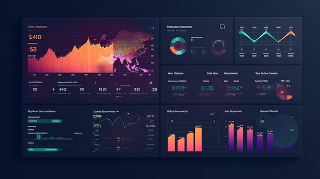 Data visualization and analytics dashboard AI generated