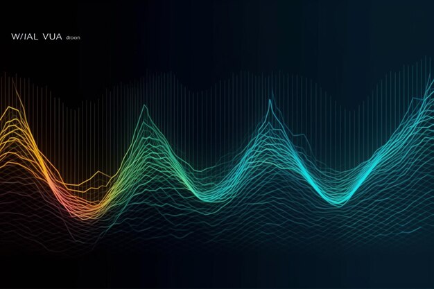 Premium Photo | Data visualization dynamic wave pattern vector