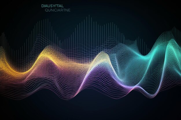 Premium Photo | Data visualization dynamic wave pattern vector