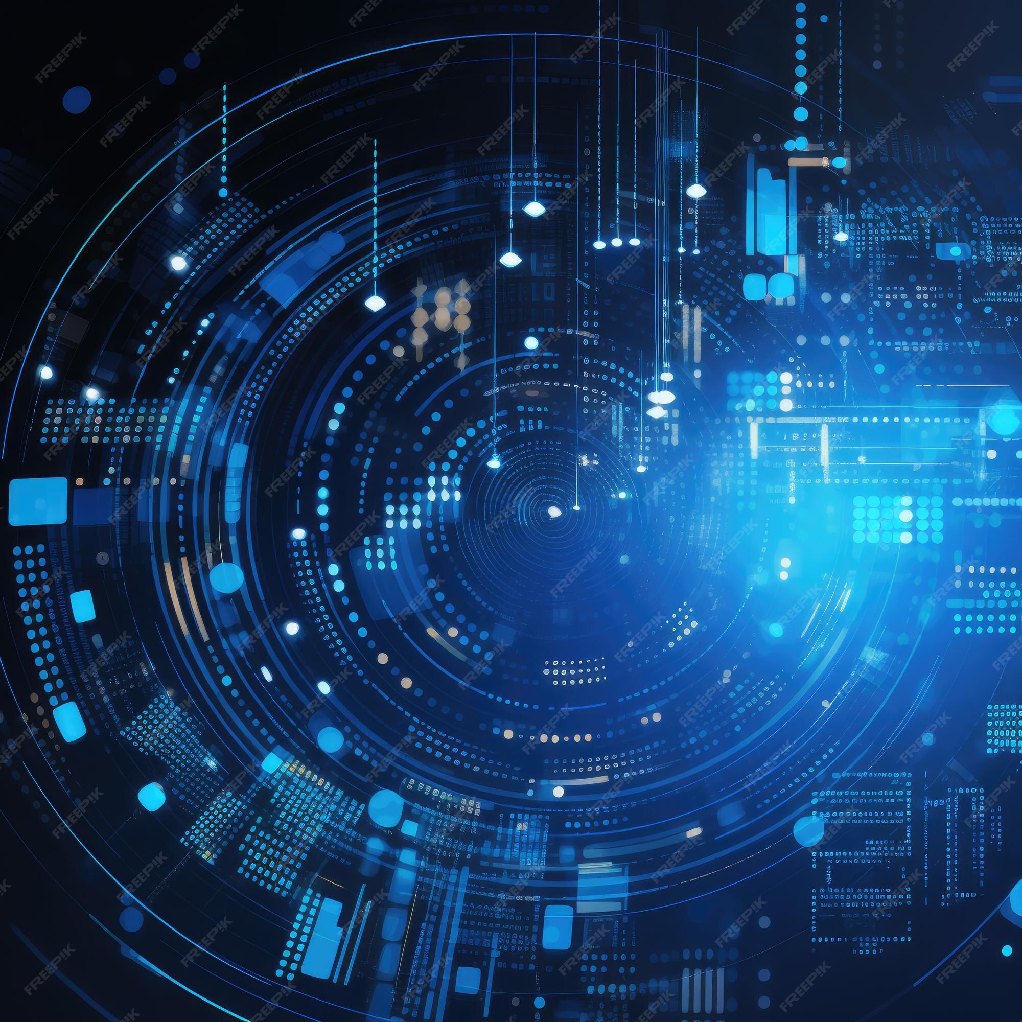 Premium Photo | Data visualization futuristic seamless blue pattern