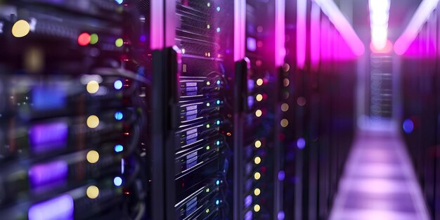 database admin checking system in data center for security and hosting server concept data center security server hosting database administration system monitoring security checks