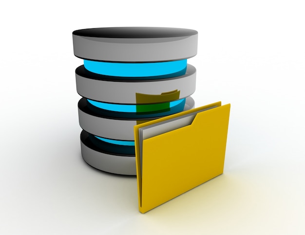 Photo database storage concept. 3d rendered illustration