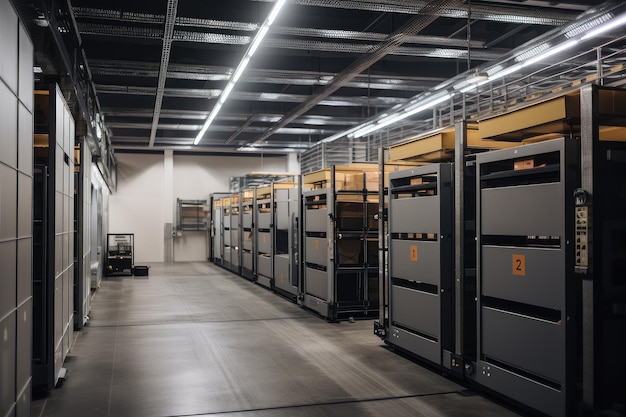 Datacenter met robotsystemen voor pick-pack- en verzendoperaties