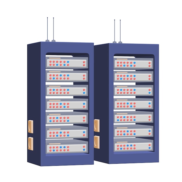 Datanetwerkserver in de kast Diagnosetest in de computerkamertechnologie