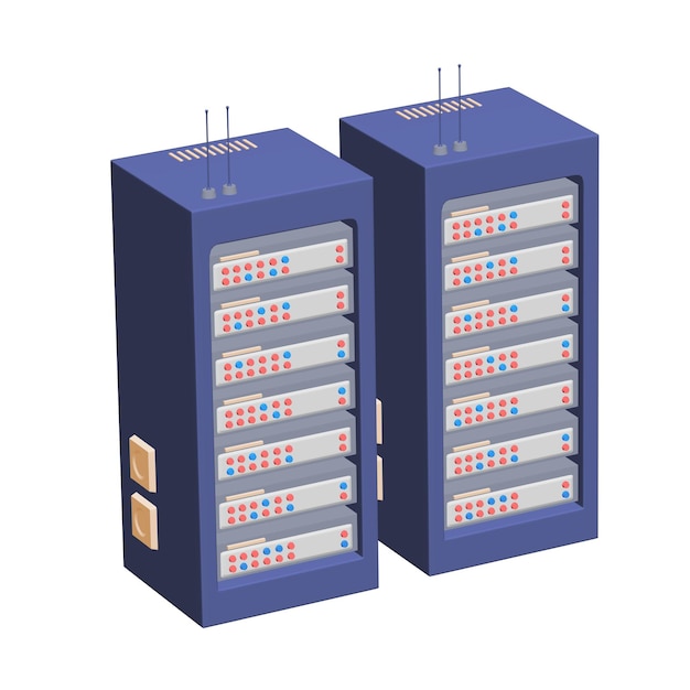 Datanetwerkserver in de kast Diagnosetest in de computerkamertechnologie