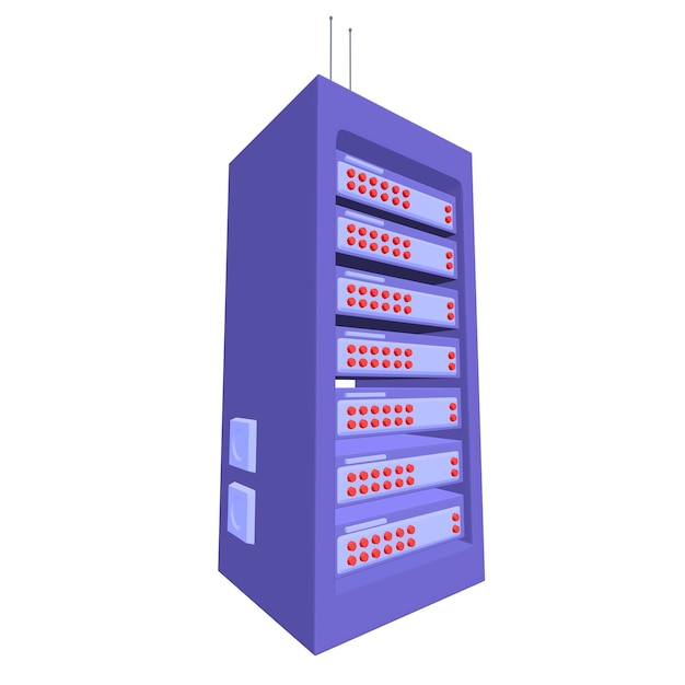 Datanetwerkserver in de kast Diagnosetest in de computerkamertechnologie