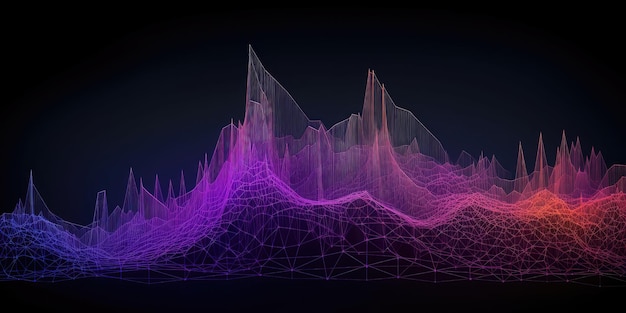 Foto datatijd- en trendbewaking van continue datafeed-achtergrond