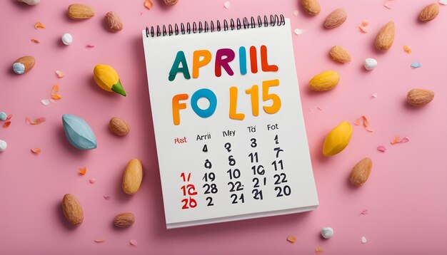 Date april 1 creative concept for april fools day festive decor april fools day calendar